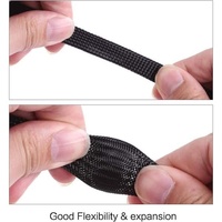 Manchon de filet tressé en PET VERSAFLEX avec stabilité à haute température et retardateur de flamme pour la protection des câbles de qualité militaire