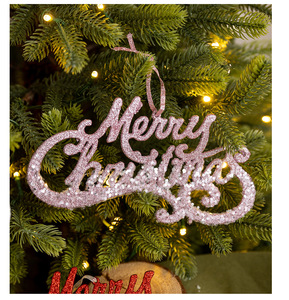 LINGKAI Vente en gros de lettres en plastique scintillantes pour décorations de Noël, ornements en forme de boule pour la décoration de l'arbre de Noël - Product Image 6