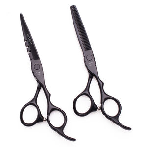 Tijeras de peluquería 5,5 '6 "Japón acero tijeras de corte de pelo tijeras de adelgazamiento tijeras de pelo negro A1010 - Product Image 1