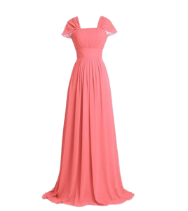 Vestidos de Dama de Honor Elegantes y Personalizados de Encaje Casual con Cuello en V, Corte en A, Maxi, Ecológicos, sin Espalda y Transpirables para Mujer - Product Image 1