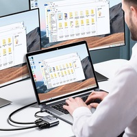 SAMZHE - Adaptador Convertidor de Aleación USB3.0 a HDMI/VGA, Cable de Expansión para Conectar un Portátil a un Televisor o Proyector para Expansión HD