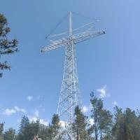 Tour de transmission en treillis d'acier angulaire de haute qualité pour projets de lignes aériennes haute tension de télécommunications électriques