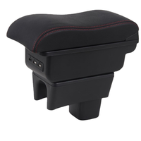 Accessoires d'intérieur de voiture nouvelle boîte de rangement d'accoudoir de voiture en Fiber de carbone véritable