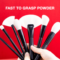 Ensemble de 18 pinceaux de maquillage pour fond de teint OEM, pinceaux à poudre, outils de beauté cosmétiques professionnels pour les yeux, le blush
