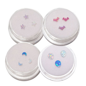 Tooth <b>Gems</b> 12 Pcs Opal Tooth <b>Gems</b> Tooth <b>Gem</b> Kit with Moon Bat Five-point Star Alien. - Product Image 1