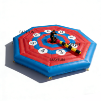 Parcours d'obstacles gonflable personnalisé EASYFUN Factory, jeu de carnaval mécanique rotatif Wipeout Meltdown