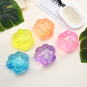 Cartoon Cute Crystal <b>Cat</b> Claw Squeeze Toy Squeeze Stress Ball Soft Decompression <b>Squishy</b> Toy Slow Rebound Squishes Toys for Kids - Product Image 2