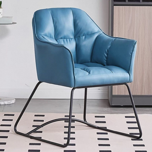 Sillón de Salón Lazyman para Manicura con Respaldo de Cuero PU y Patas de Metal - Diseño Moderno para Hogar, Oficina y Dormitorio - Product Image 3