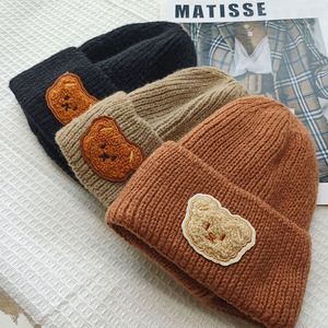 <span class=keywords><strong>Gorro</strong></span> de Punto para Niños con Bordado de Oso Lindo para Otoño e <span class=keywords><strong>Invierno</strong></span>, Cálido a Prueba de Viento y con Protección para los Oídos - Product Image 6
