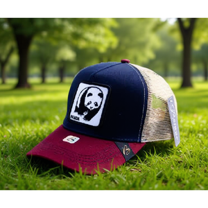 Cappello Trucker con Ricamo Panda, Tessuto a Rete, Regolabile, Unisex, Casual, Primavera-Estate, 6 Pannelli - Product Image 2