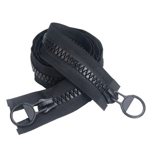 OCO Noir Grande Fermeture à Glissière #15 #30 Vestes à Fermeture à Glissière en Résine Robuste Couvre-Bateau Chaussures Séparation Bidirectionnelle Énorme Fermeture à Glissière en Plastique Divers - Product Image 4