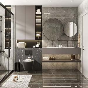 Hotel <b>Bathroom</b> Sink Set and Cabinet <b>Bathroom</b> <b>Wall</b> Cabinet - Product Image 3