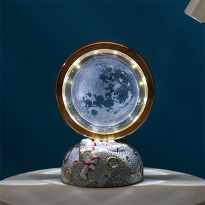 Luminous Stars Planets <strong>Moons</strong> Different Patterns Crystal Ball Projection Atmosphere Resin Base Led 3D Night Lights - Product Image 1