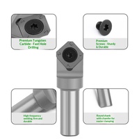 Fresa de ranurado en V de 12 mm con vástago, cuchilla en forma de V para máquina de tallado y corte de tableros