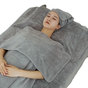 Spa Towels Microfiber 400g Gray Absorbent Facial Cleansing Towel For Skin Care - Product Image 1