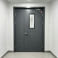 Porte battante en acier ignifugée 2 heures GMP avec actionneur pour hôpitaux et hôtels