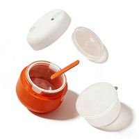 Pot de crème corporelle écologique en PET de 50g/50ml, rechargeable, avec cuillère, pour emballage cosmétique OEM