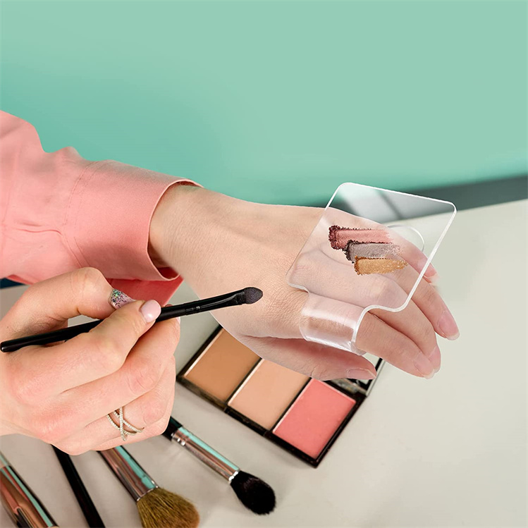 Акриловая ручная палитра для макияжа на заказ, прозрачный ручной лоток для смешивания палитры, тарелка для смешивания основы