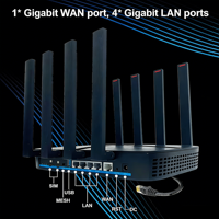 Modem Harga Pabrik 5g Sim Card Router AX3000 4/5G Dual Sim CPE Wifi6 Router MT7981B Openwrt 2.4g 5.8g Dual Band Wireless Router