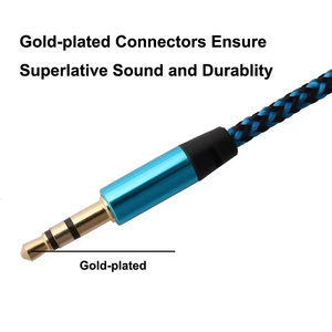 Cable de Audio de Nailon de 1.5M, Colorido, Conector Macho a Macho de 3.5mm, Cable Auxiliar para Estéreos de Auto y Teléfonos - Product Image 2