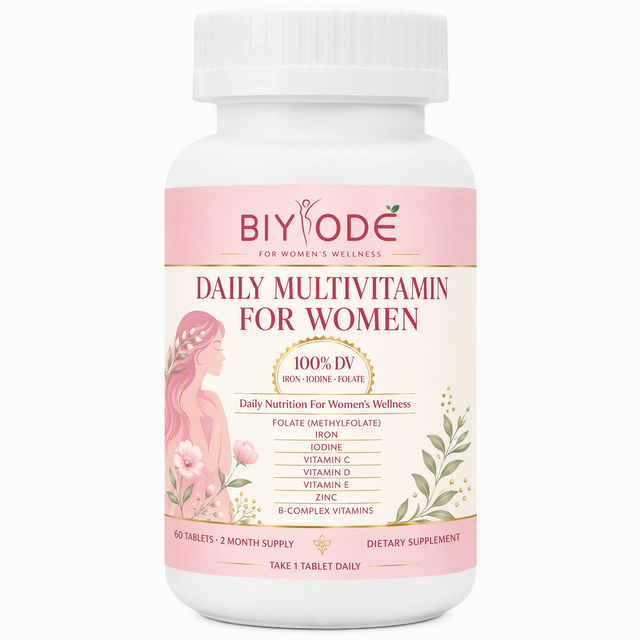 OEM Private Label Daily Multivitamin for Women Tablets 100% DV Custom Formula Manufacturer Nigeria