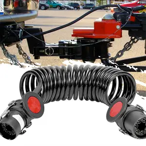 Kawat Kabel Trailer ABS listrik saluran udara selang Kit 7 Pin konektor Trailer untuk Semi truk traktor Trailer