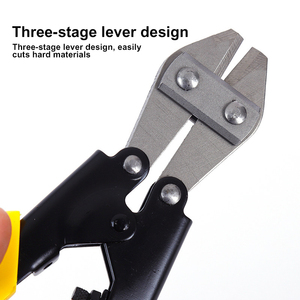 Coupe-boulons mini 8 pouces, conception à 3 leviers pour un travail plus facile, coupe-fils en acier au carbone, pour la construction, les travaux électriques et les réparations domestiques - Product Image 5