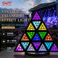 Nouveaux designs 2026 : Projecteur LED rétro triangulaire haute performance 16x40W, lumière de fond DMX512 Matrix pour concerts