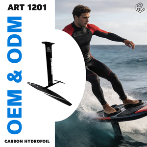 Planche de surf électronique Pro Art 1201 en aluminium et carbone pour wingfoil, kitesurf et hydrofoil, avec système de pompage électronique pour les sports nautiques. - Product Image 1