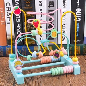 Jouet créatif pour bébé, excellent cadeau : labyrinthe de perles classique en bois avec circuit de perles pour bébés - Product Image 6