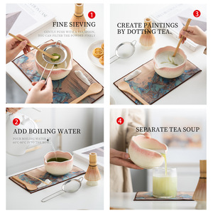 Ensemble de <span class=keywords><strong>matcha</strong></span> en céramique personnalisé en gros, boîte traditionnelle japonaise, poudre de <span class=keywords><strong>thé</strong></span> <span class=keywords><strong>matcha</strong></span> fréquemment utilisée, fouet et outils pour les amateurs de <span class=keywords><strong>matcha</strong></span>, <span class=keywords><strong>kit</strong></span> cadeau - Product Image 6