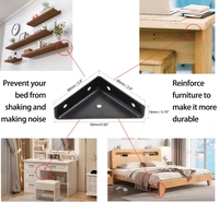 Petit support d'étagère triangulaire de 38.5*38.5mm attache bretelles en acier laminées à froid pour la fabrication de tôle de bord de lit de bureau de Support