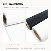 Rouleau de vinyle de découpe couleur 24 pouces 48 pouces (0,61 m 1,22 m x 50 m) – Film PVC auto-adhésif permanent brillant ou mat pour la fabrication de signalétique et les décalcomanies DIY