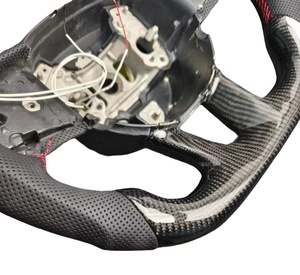 <span class=keywords><strong>Volant</strong></span> de direction en fibre de carbone de style sport personnalisé avec affichage LED du régime moteur compatible avec Dodge Challenger Charger SRT 2014-2019 - Product Image 3