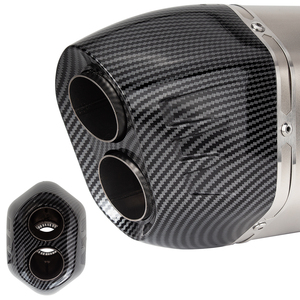 Accessoires universels d'échappement de silencieux d'échappement de double trou de moto pour CBR650R MT07 F850GS R1200GS ZX6R TENERE700 crf300l <span class=keywords><strong>RS660</strong></span> - Product Image 3