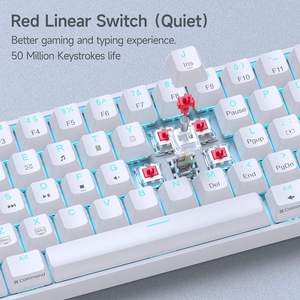 Meilleurs claviers mécaniques abordables, clavier de jeu portable 60%, rétroéclairage LED, 61 touches, clavier de jeu filaire pour Windows - Product Image 4