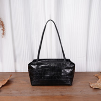 Sacs fourre-tout en cuir de vachette gaufré crocodile 2026 prêts à être expédiés pour femmes, sac à main en cuir à longue anse, porté épaule ou sous le bras, 3 couleurs