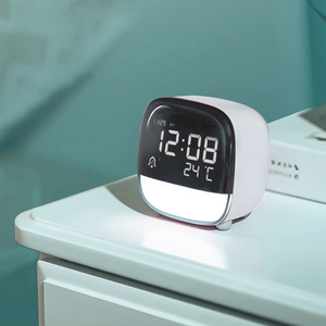 Emaf sinh viên Quà Tặng di động bảng đèn bàn đồng hồ lịch nhiệt độ đầu giường điện tử LED kỹ thuật số ánh sáng ban đêm Đồng hồ báo thức - Product Image 4