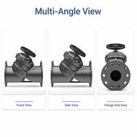 Vanne d'équilibrage statique à bride Danfoss MSV F2 DN400 PN16 Kvs 3500 en fonte grise avec joint EPDM pour chauffage collectif et CVC