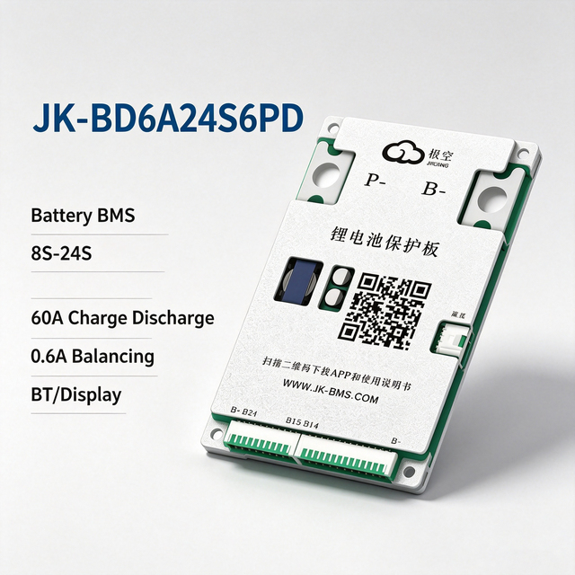 Jk Smart Active BMS JK-BD6A24S6PD 8S-24S 60A Plastic Battery Management System Bluetooth APP RS485 for Solar/Electric Vehicles
