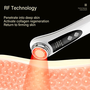 Appareil de beauté électrique portatif pour usage domestique, lumière rouge et bleue, compresse chaude, microcourant EMS, outil facial multifonctionnel, soin de la peau ABS - Product Image 4