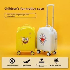 <span class=keywords><strong>Maleta</strong></span> <span class=keywords><strong>Infantil</strong></span> Unisex de ABS Ligero con Ruedas Giratorias de 18 Pulgadas, Asa Telescópica, Diseño de Dibujos Animados y Candado con Contraseña para Primaria - Product Image 4