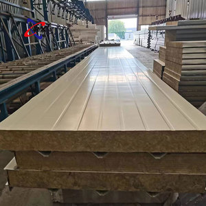 Pannello Sandwich per Tetti con Nucleo in EPS / PU / Lana di Roccia, Impermeabile e Ignifugo, <span class=keywords><strong>Materiale</strong></span> Prefabbricato per Edifici in Acciaio - Product Image 6