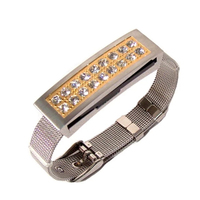Moda personalizada regalo cristal pulsera Pendrive 8G 16G Usb Flash Drive 32G Metal Pendrive diamante joyería 4Gb llave de memoria Usb