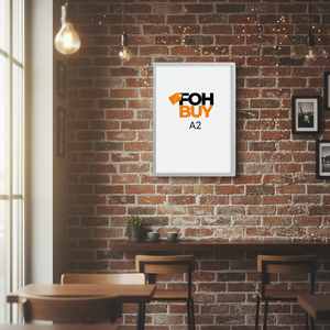 Silver A2 LED Backlit Wall-Mounted Light Box Rectangle Shape Aluminum Alloy <b>Frame</b> for Indoor & Outdoor Use <b>A4</b> <b>Size</b> - Product Image 4