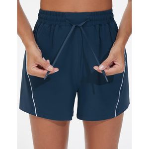 Shorts de course pour femmes FOXA à taille haute avec poches, coupe ample, légers, pour l'entraînement, le yoga et les activités sportives - Product Image 4