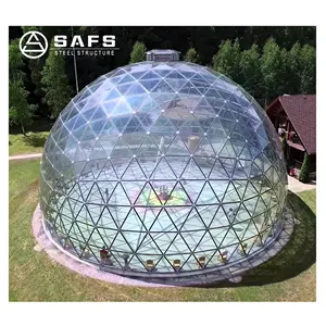 Prefab Dome Structure SAFS Prefab Dome Metal Steel Structure Space Frame Glass Dome Roof