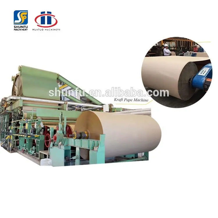 Produção linha que faz a máquina para pequenas empresas papelão automático ondulado kraft rolo papel que faz a máquina