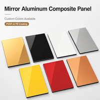 4mm ACP Panel 1220x2440mm PVDF Kaplamalı Dış Cephe Kaplaması Ayna Renkli