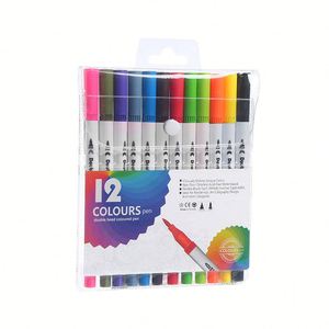 ปากกาพู่กันระบายสีน้ำสองหัว X515 -1 Tomart 12 24 36 48 100 สี ชุดเครื่องเขียนสำหรับระบายสีน้ำ - Product Image 4